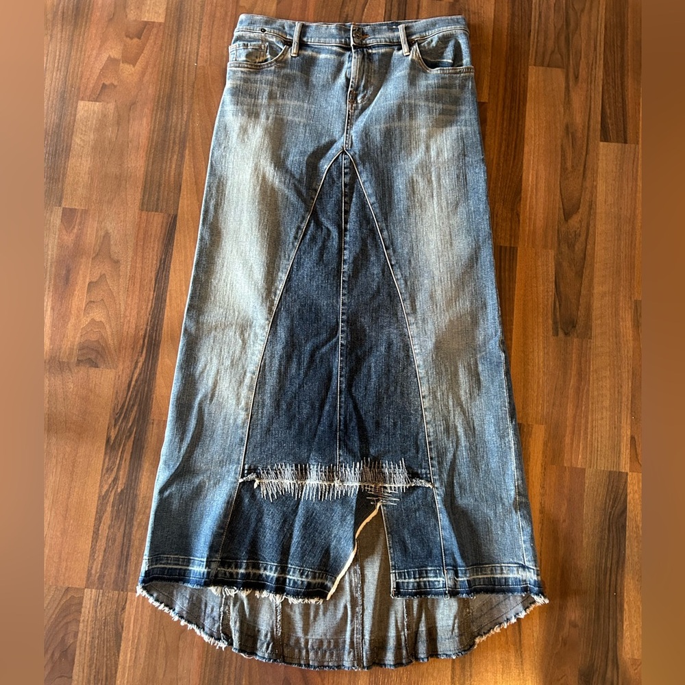 Long, denim skirt Allen B size 30 Jean skirt